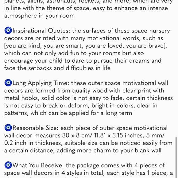 4 Pieces Inspirational Wall Art Decor Space Themed Bedroom Decor - Picture 9 of 9